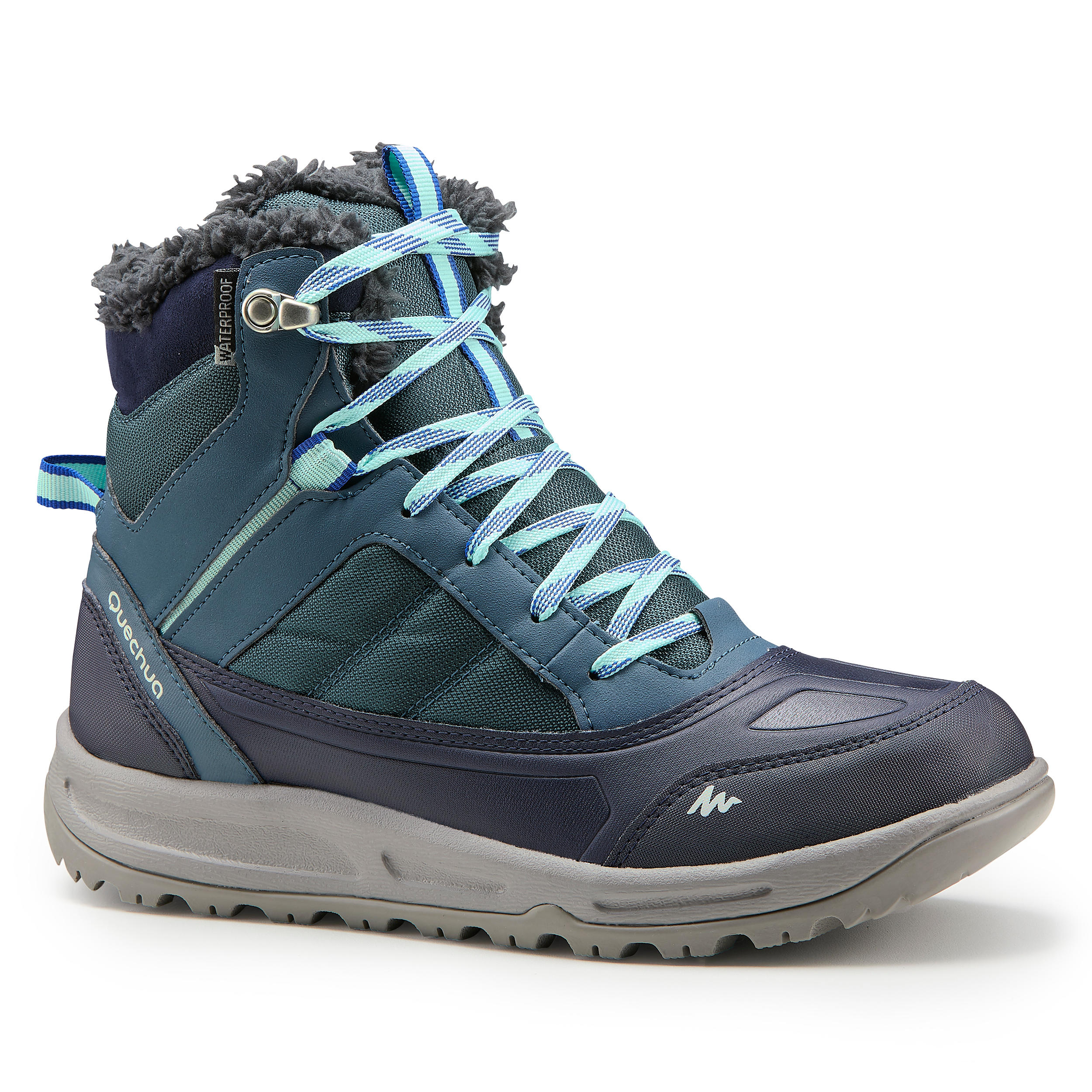 Chaussures de randonn e neige femme SH120 warm mid bleu Decathlon