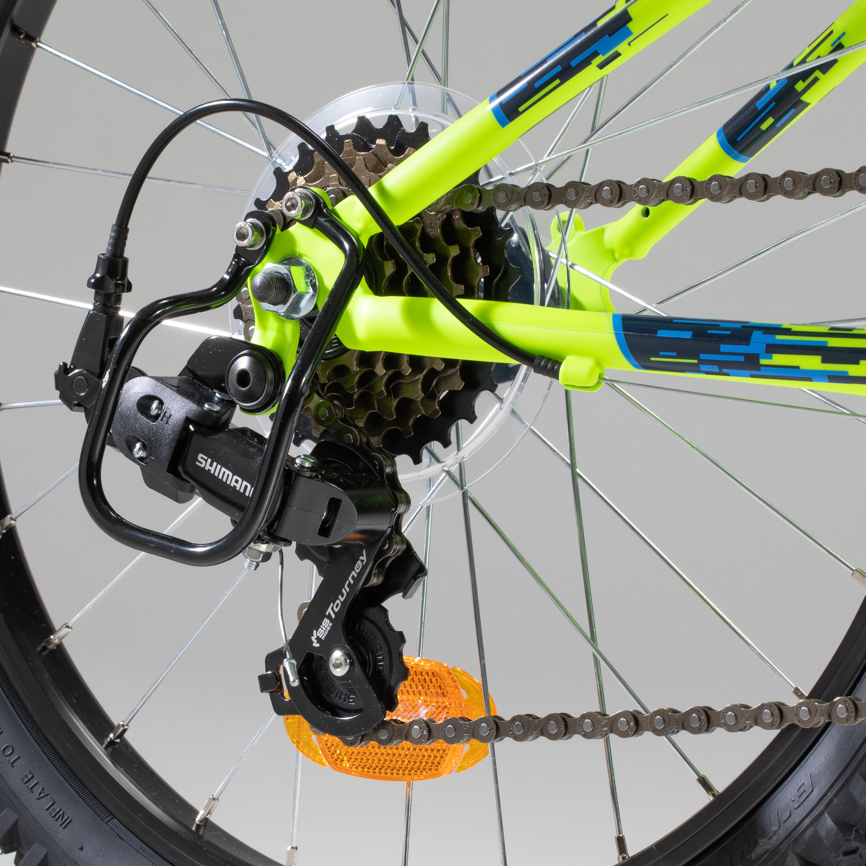 VTT ENFANT ROCKRIDER ST 500 20 POUCES 6-9 ans Jaune Fluo 4/12
