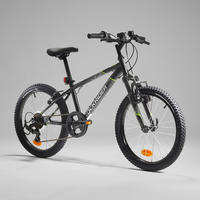 Crn brdski bicikl ROCKRIDER 500 za decu (od 6 do 9 godina, 20 inča)