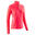 T-shirt running manches longues 1/2 zip femme - Dry+ rose