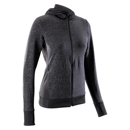 Куртка жіноча RUN WARM NIGHT для бігу - Чорна
