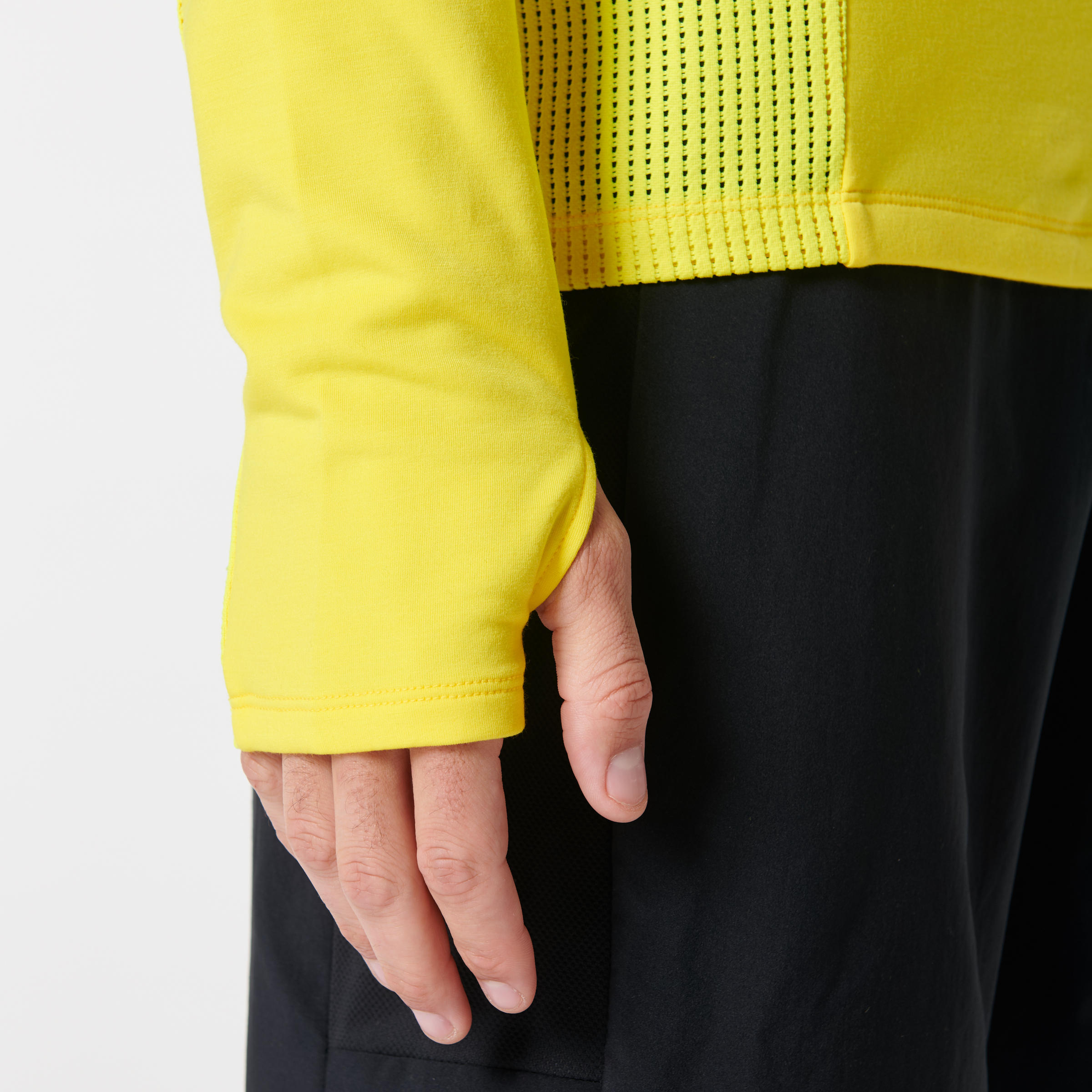 RUN WARM+ men's running pullover high-collar yellow 9/13