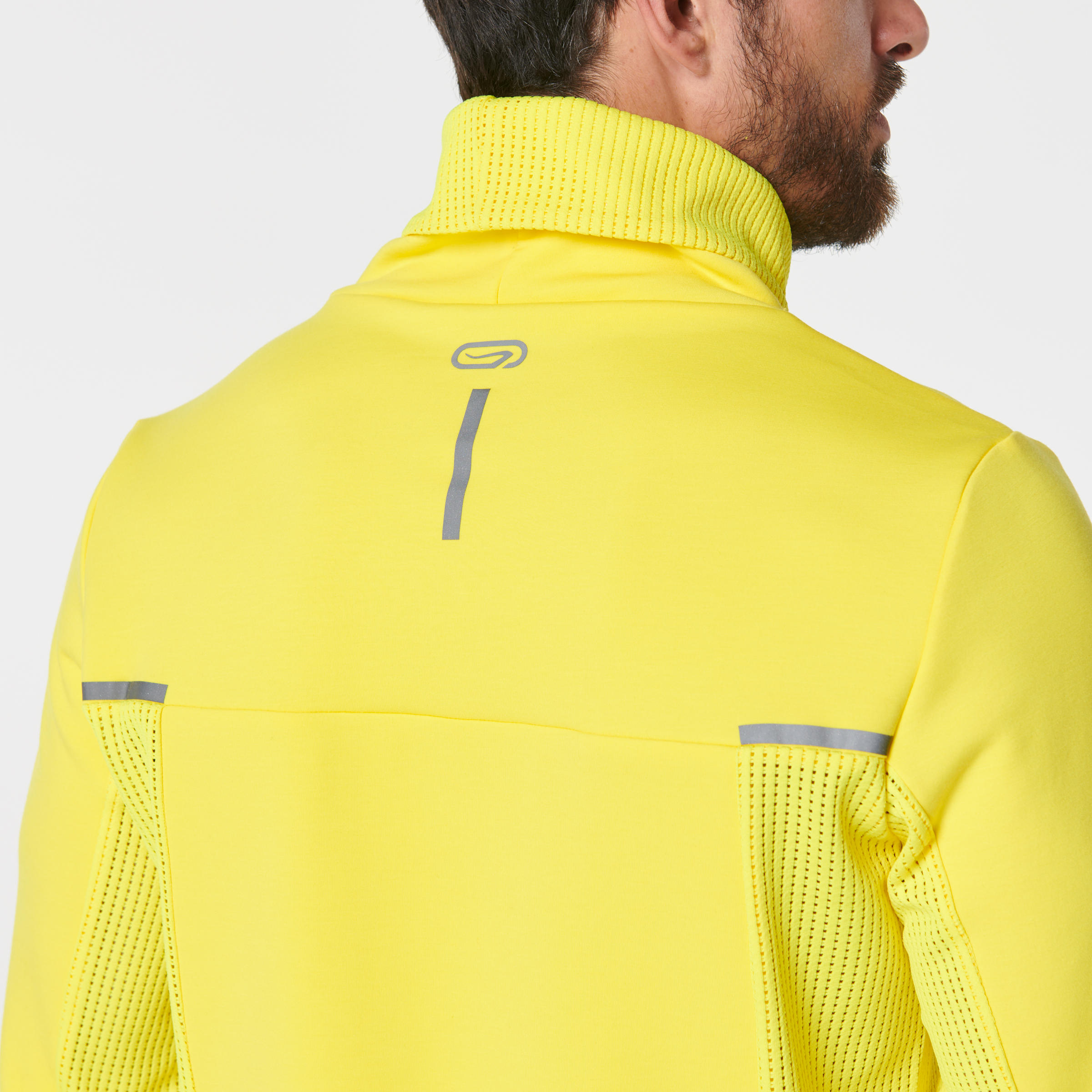 RUN WARM+ men's running pullover high-collar yellow 11/13