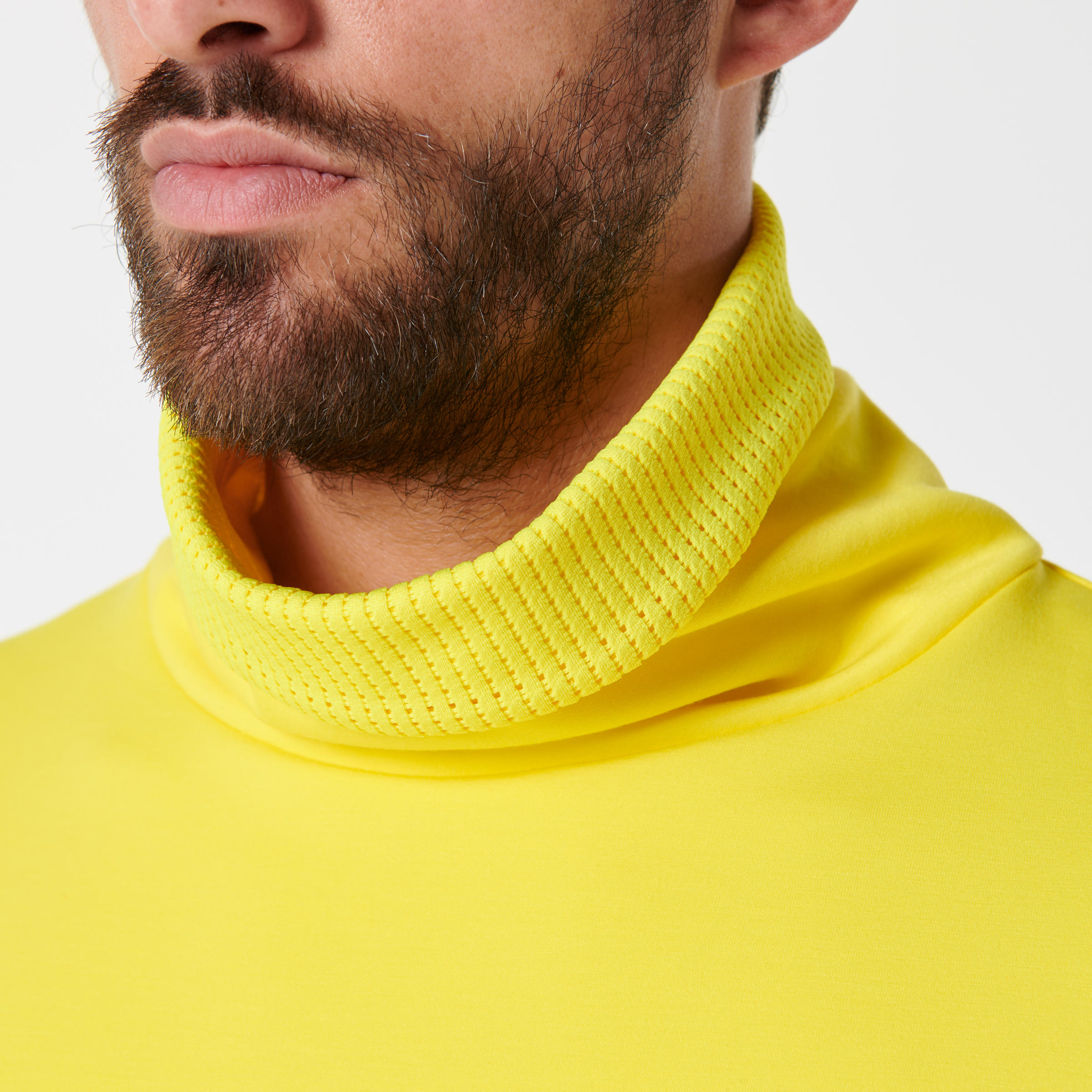 RUN WARM+ men's running pullover high-collar yellow 8/13