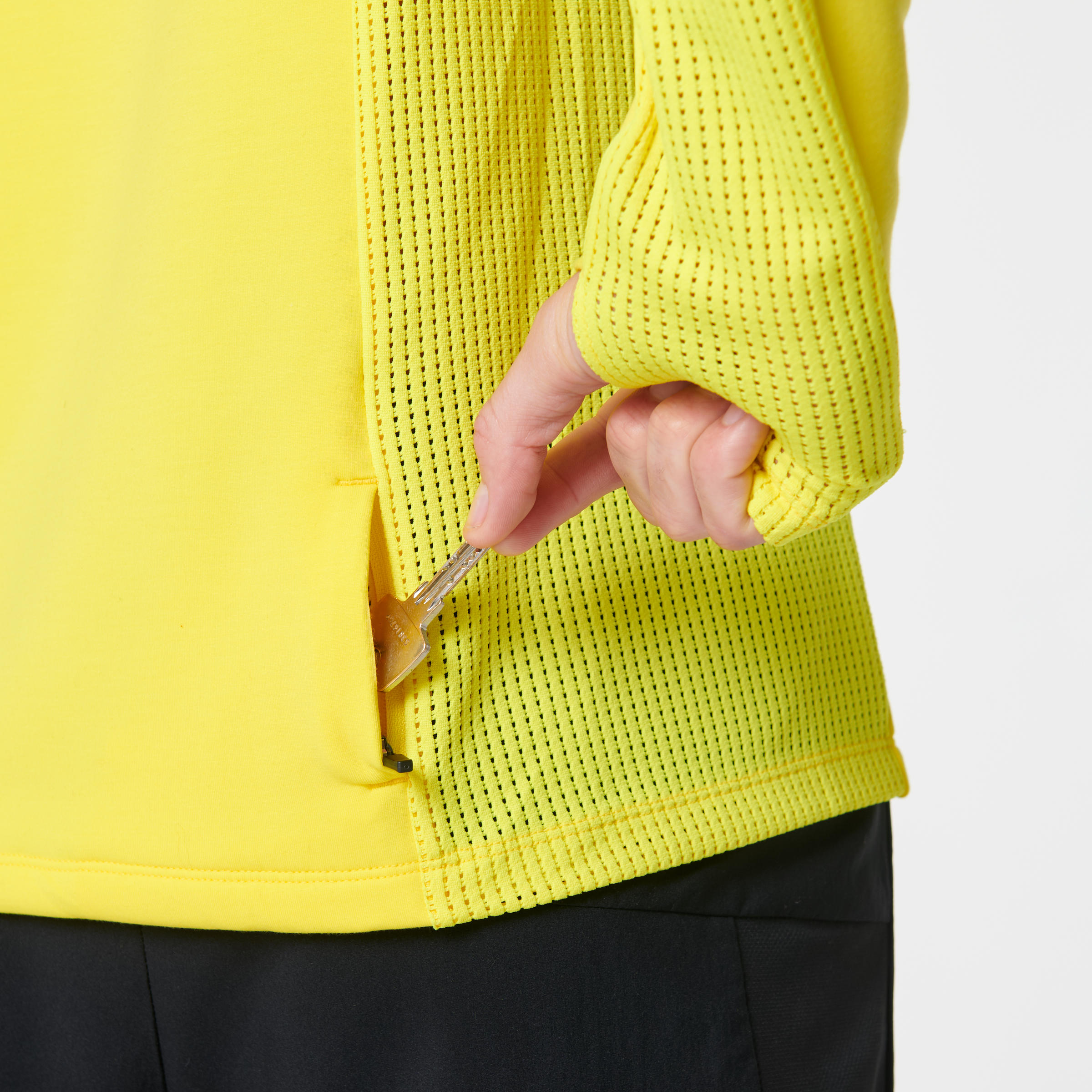 RUN WARM+ men's running pullover high-collar yellow 10/13