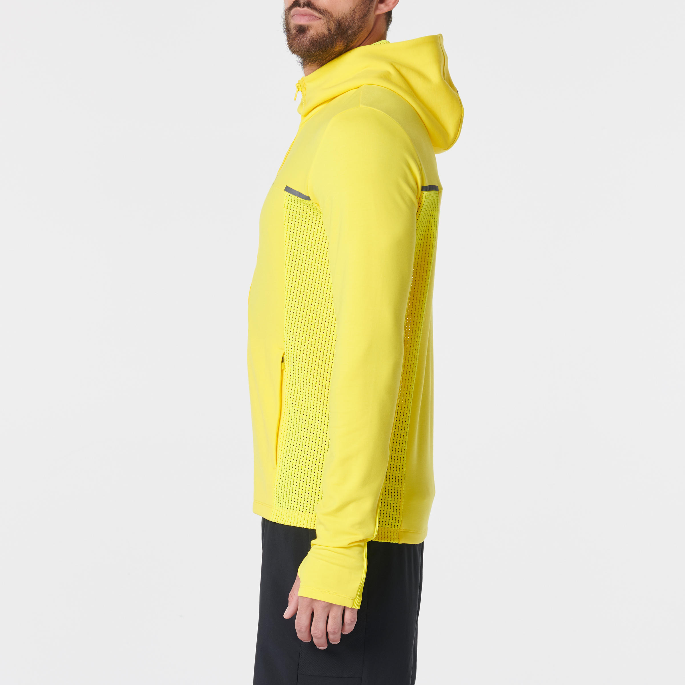 RUN WARM+ men's running jacket yellow 4/11
