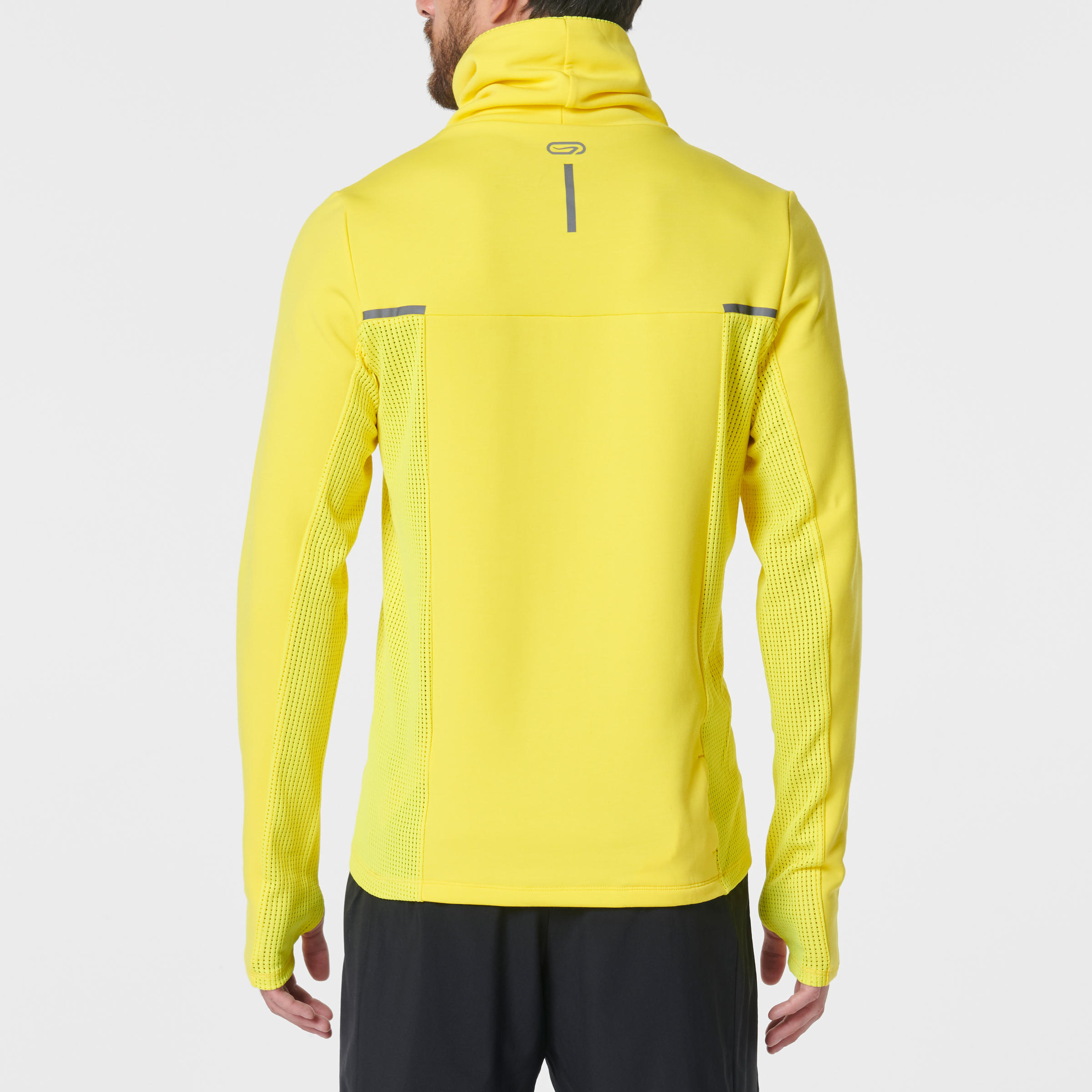 RUN WARM+ men's running pullover high-collar yellow 5/13