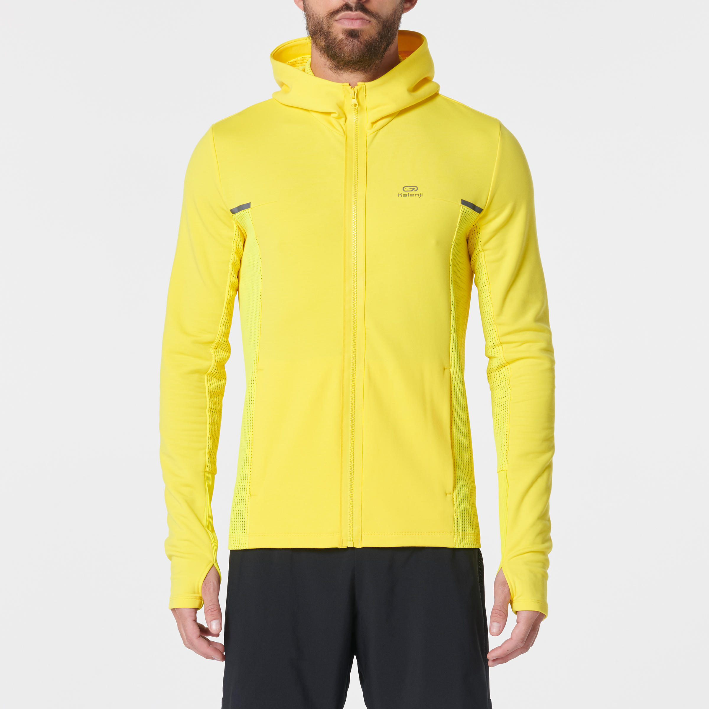 RUN WARM+ men's running jacket yellow 2/11
