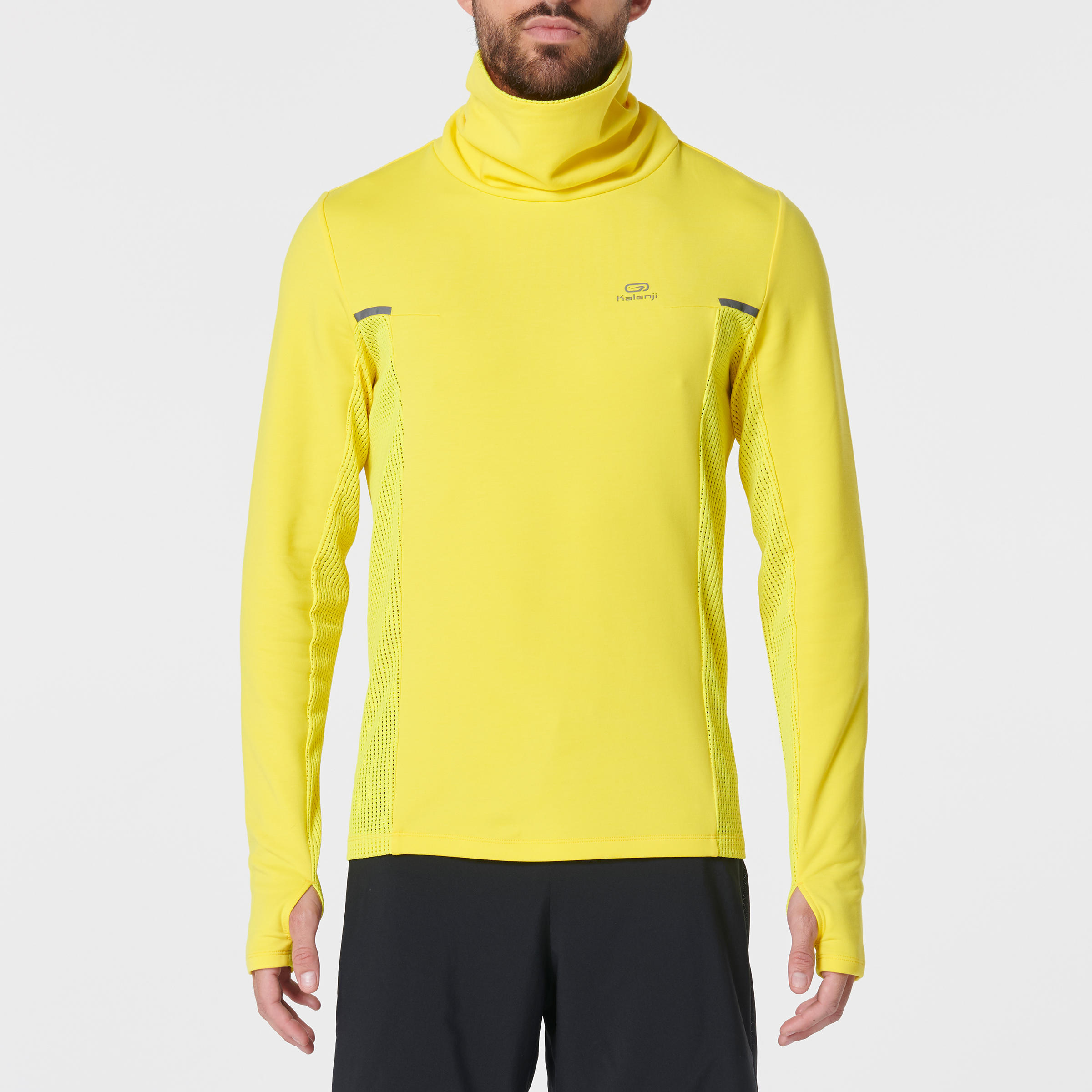 RUN WARM+ men's running pullover high-collar yellow 2/13