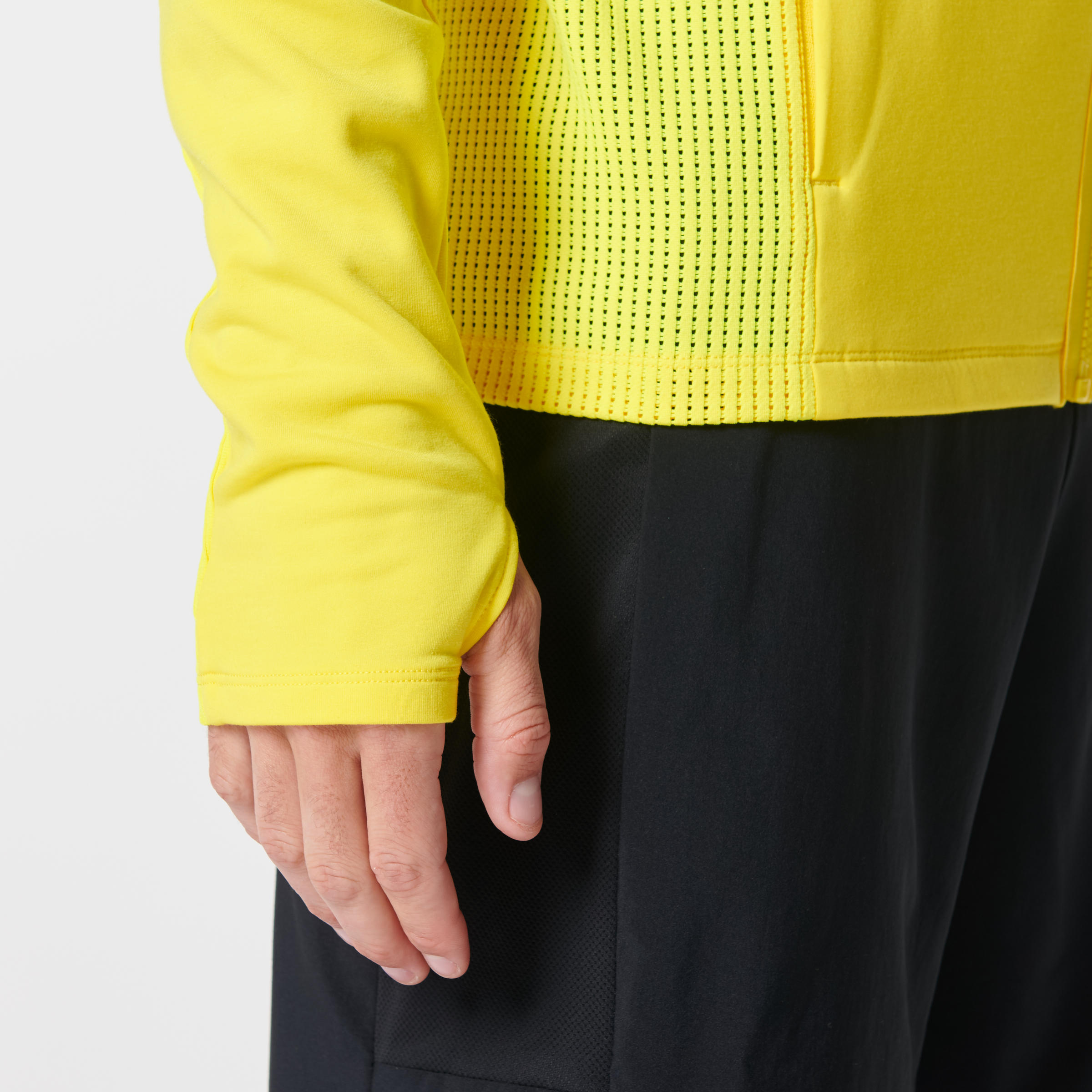 RUN WARM+ men's running jacket yellow 7/11