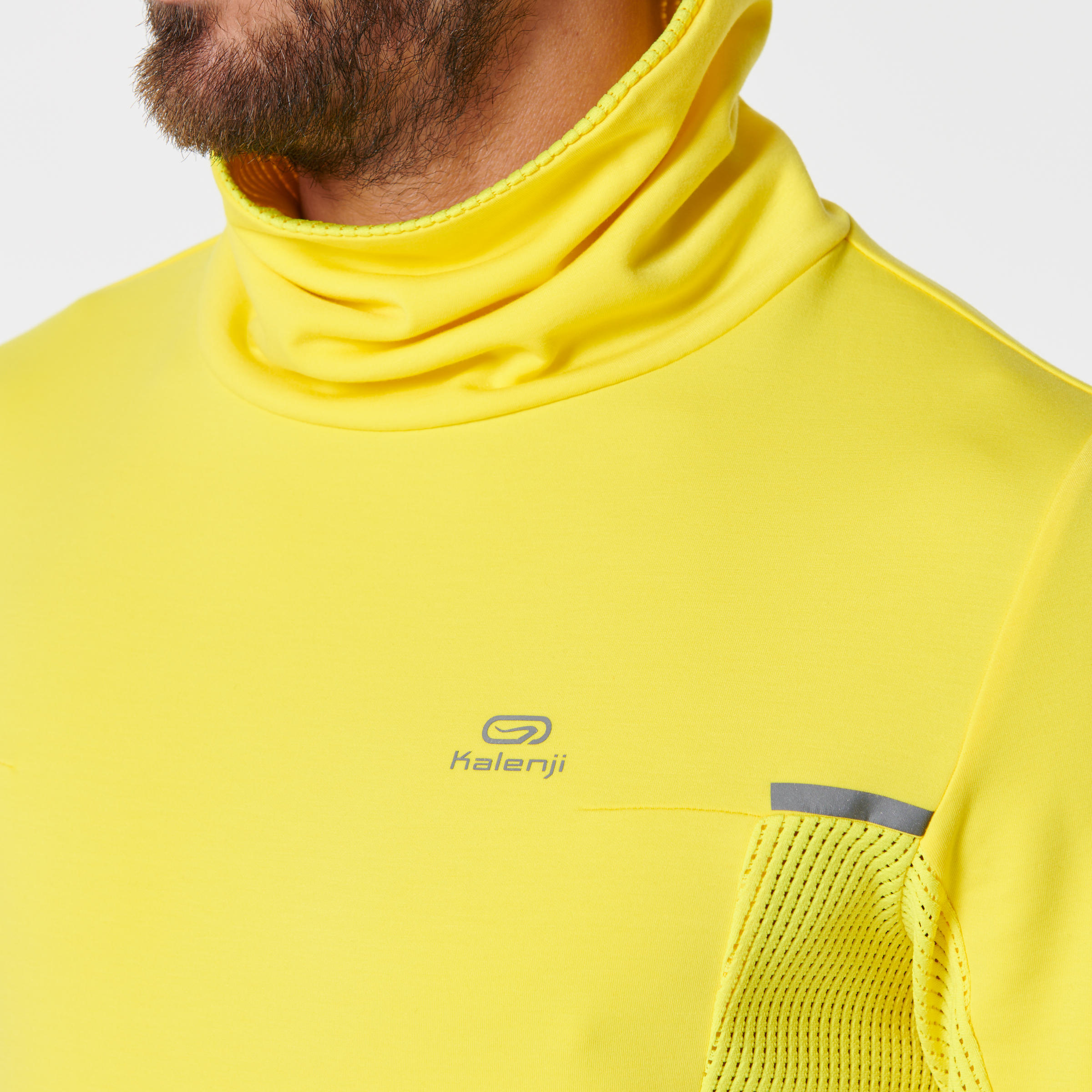 RUN WARM+ men's running pullover high-collar yellow 6/13