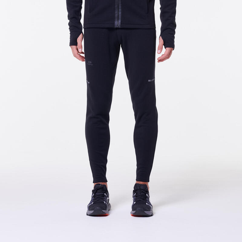 RUN WARM + men's running trousers black