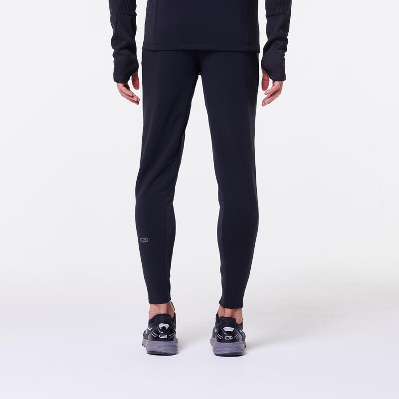 RUN WARM + men's running trousers black