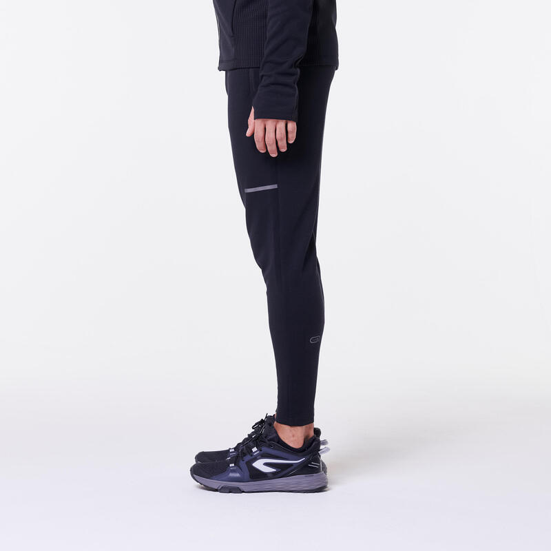 RUN WARM + men's running trousers black