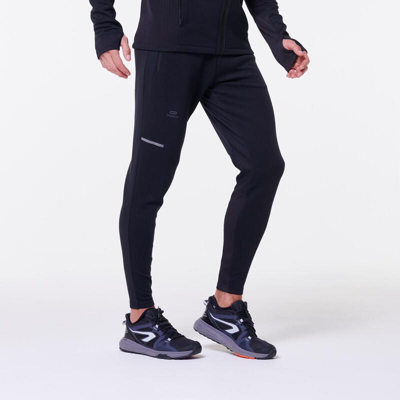 RUN WARM + men's running trousers black