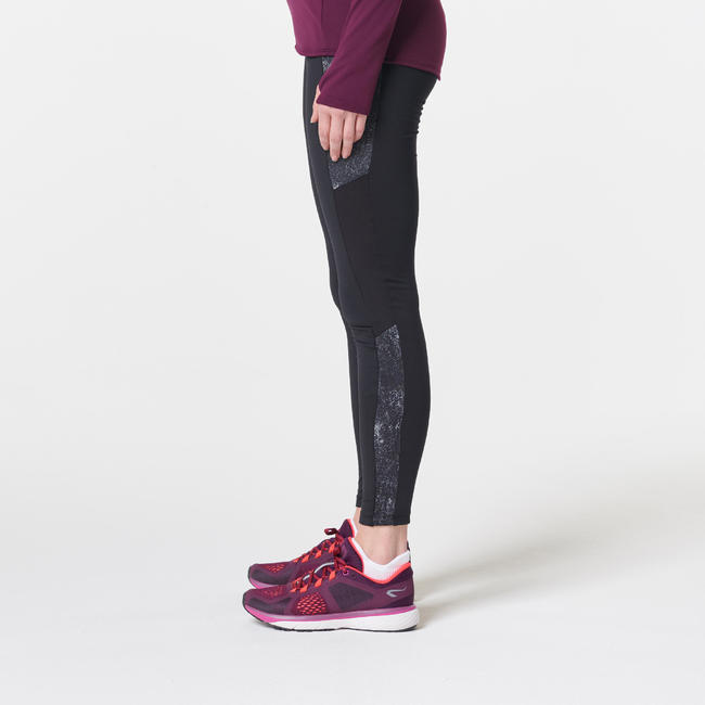 RUN WARM+ WOMEN'S WARM JOGGING TIGHTS BLACK