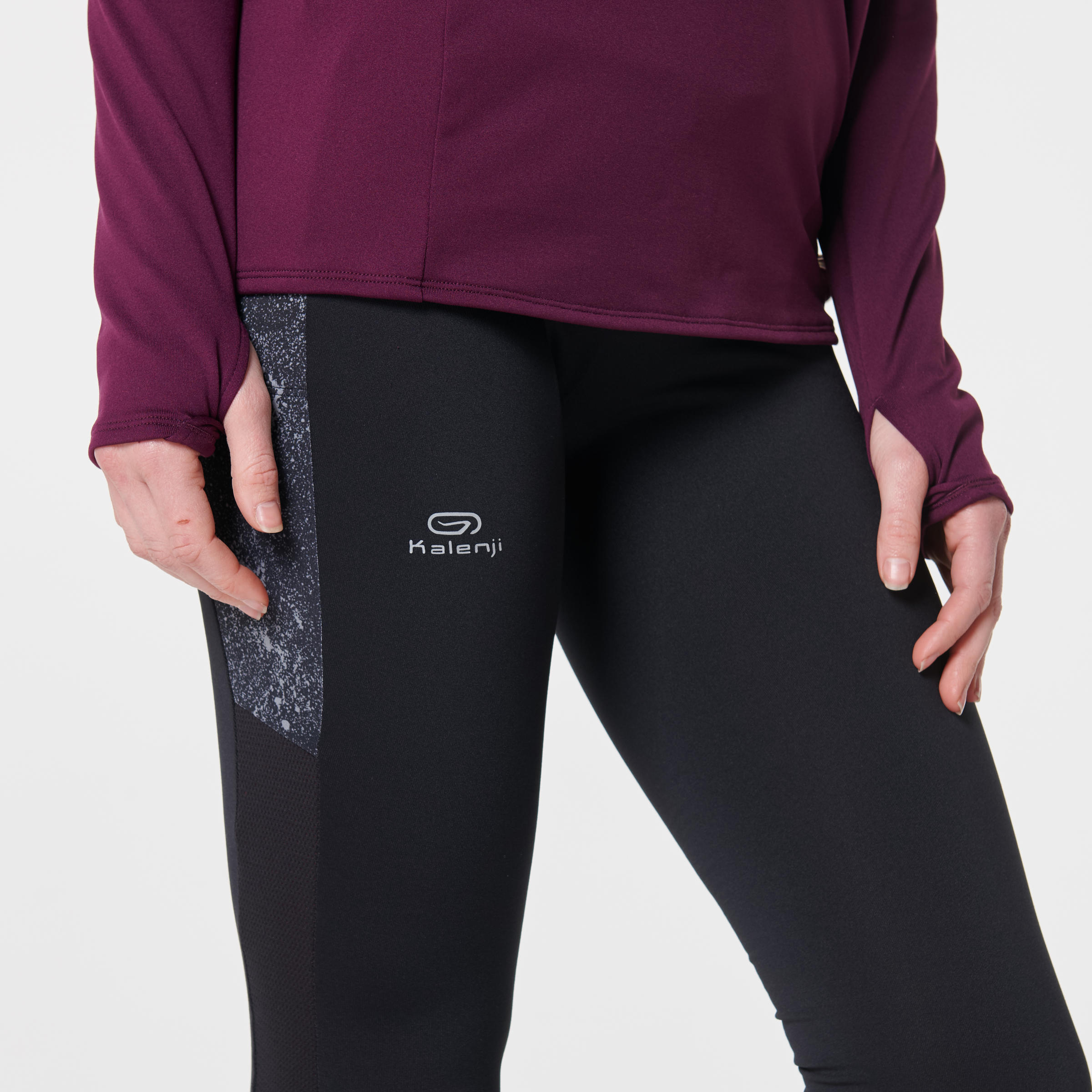 Run Warm+ Women's Warm Jogging Tights - Black 7/8