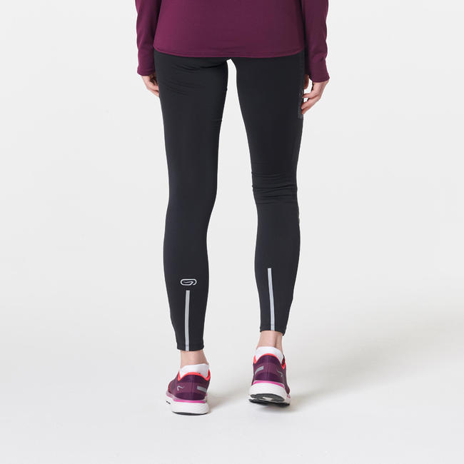 RUN WARM+ WOMEN'S WARM JOGGING TIGHTS BLACK