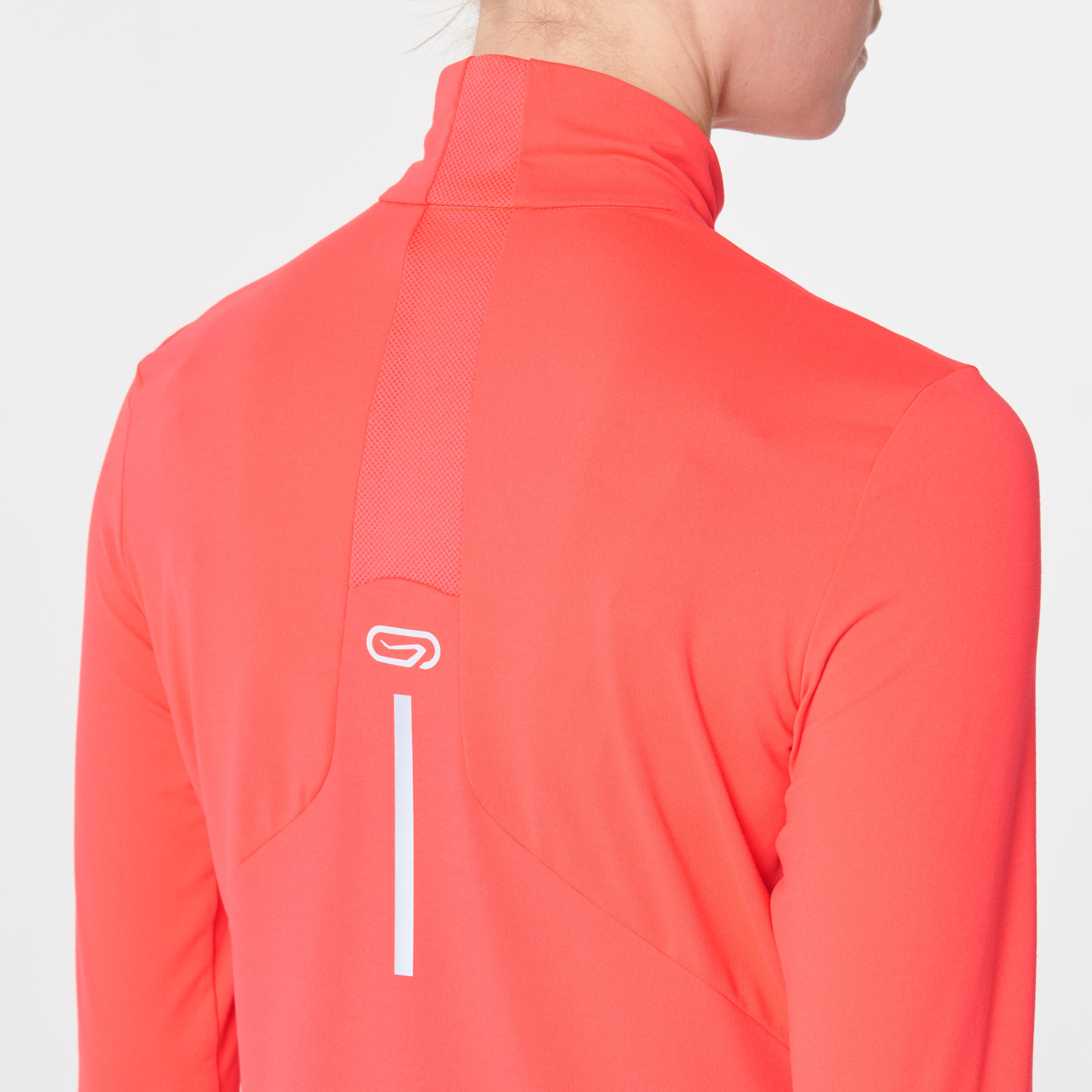 Women's Running ½-Zip Long-Sleeved T-Shirt Dry+ - pink 5/7