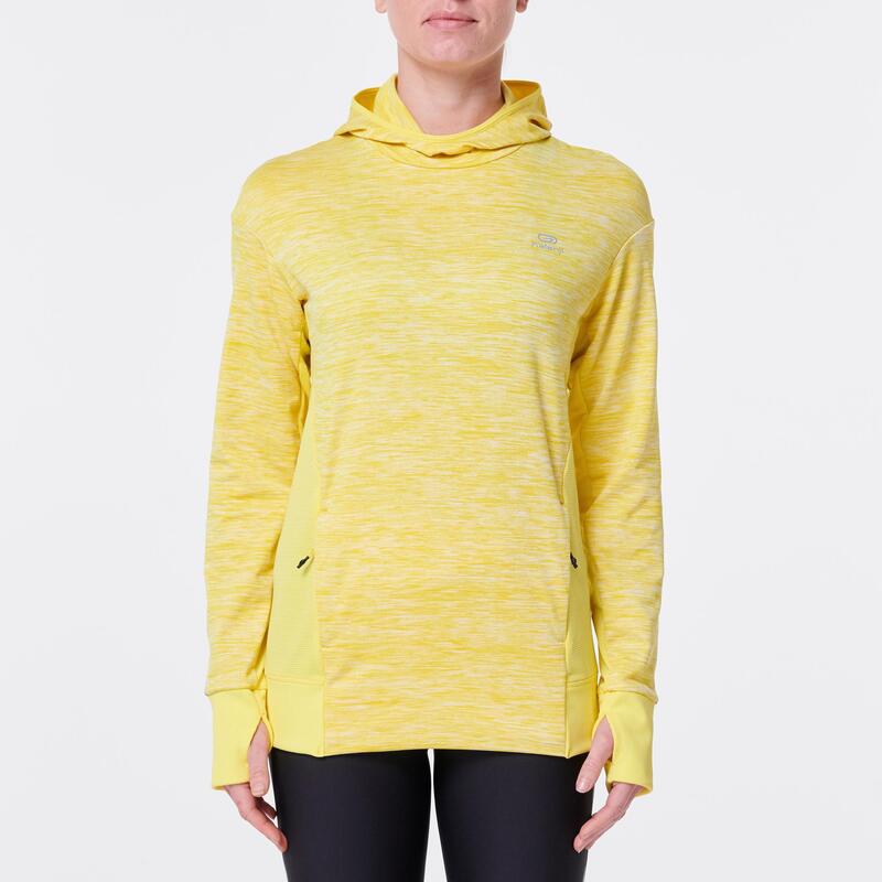 DÁMSKÁ BĚŽECKÁ MIKINA RUN WARM ŽLUTÁ 