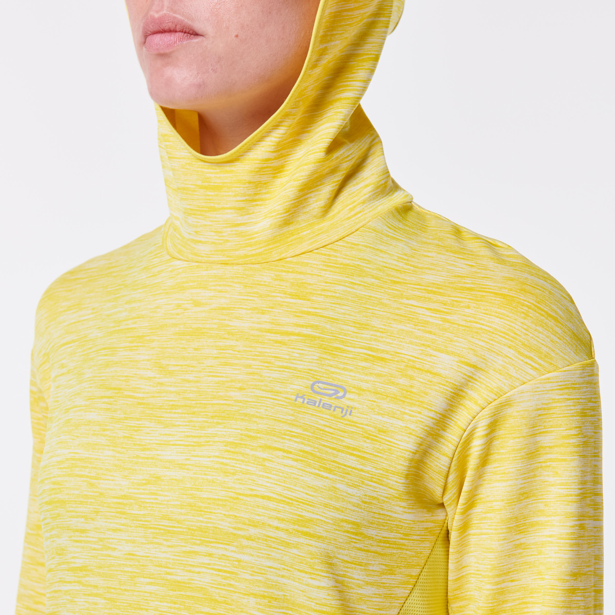 RUN WARM HOODED WOMEN'S JERSEY - YELLOW 6/11