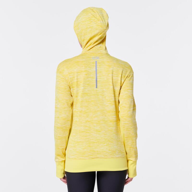 DÁMSKÁ BĚŽECKÁ MIKINA RUN WARM ŽLUTÁ 