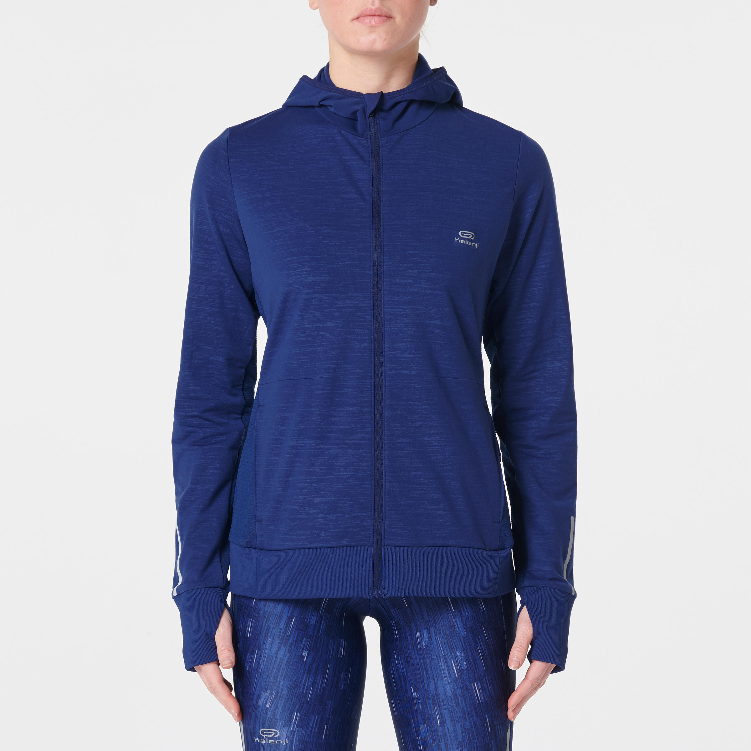 RUN WARM HOODED WOMEN'S JACKET - COSMOS BLUE 2/9