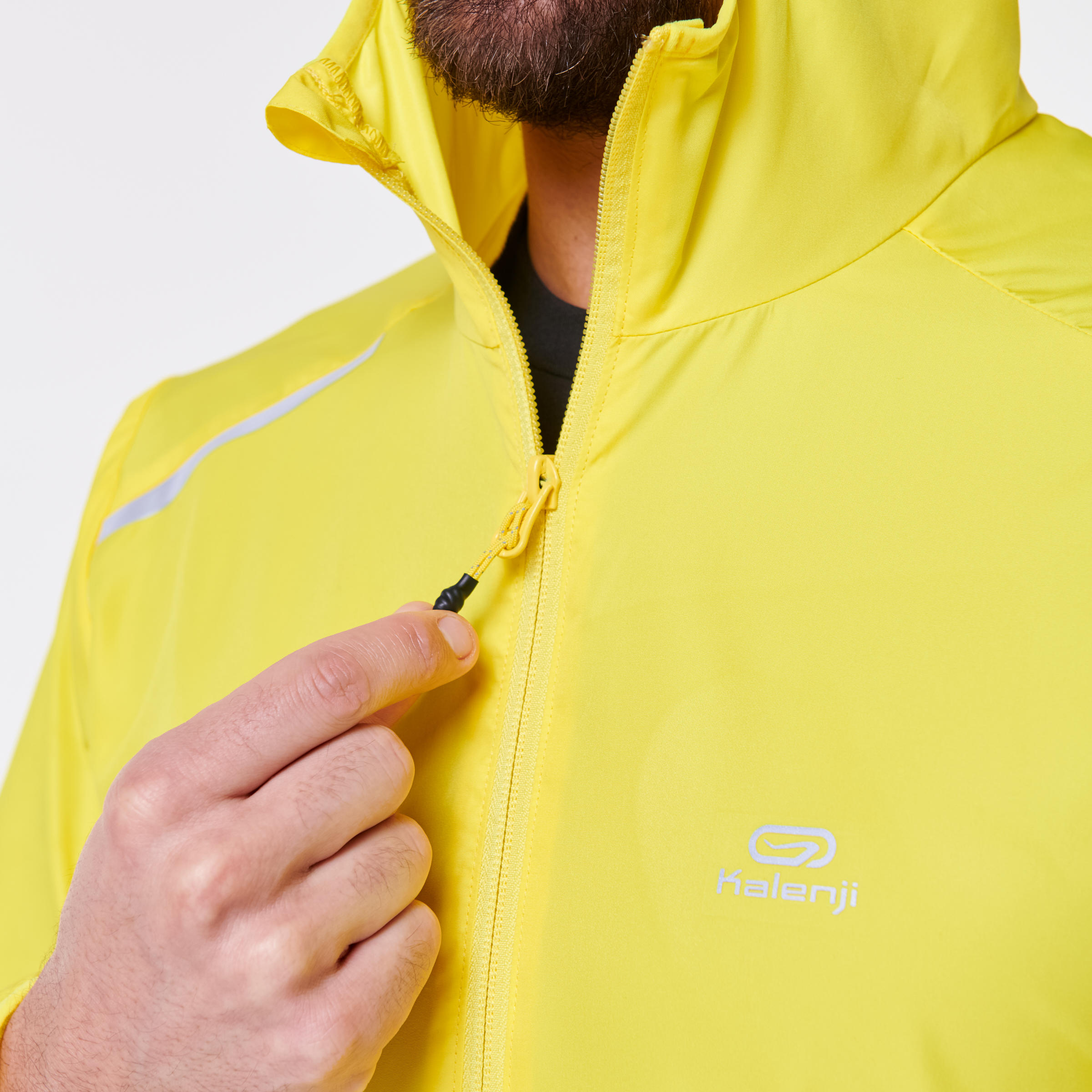 RUN WIND MEN'S RUNNING WINDPROOF JACKET - YELLOW 6/7
