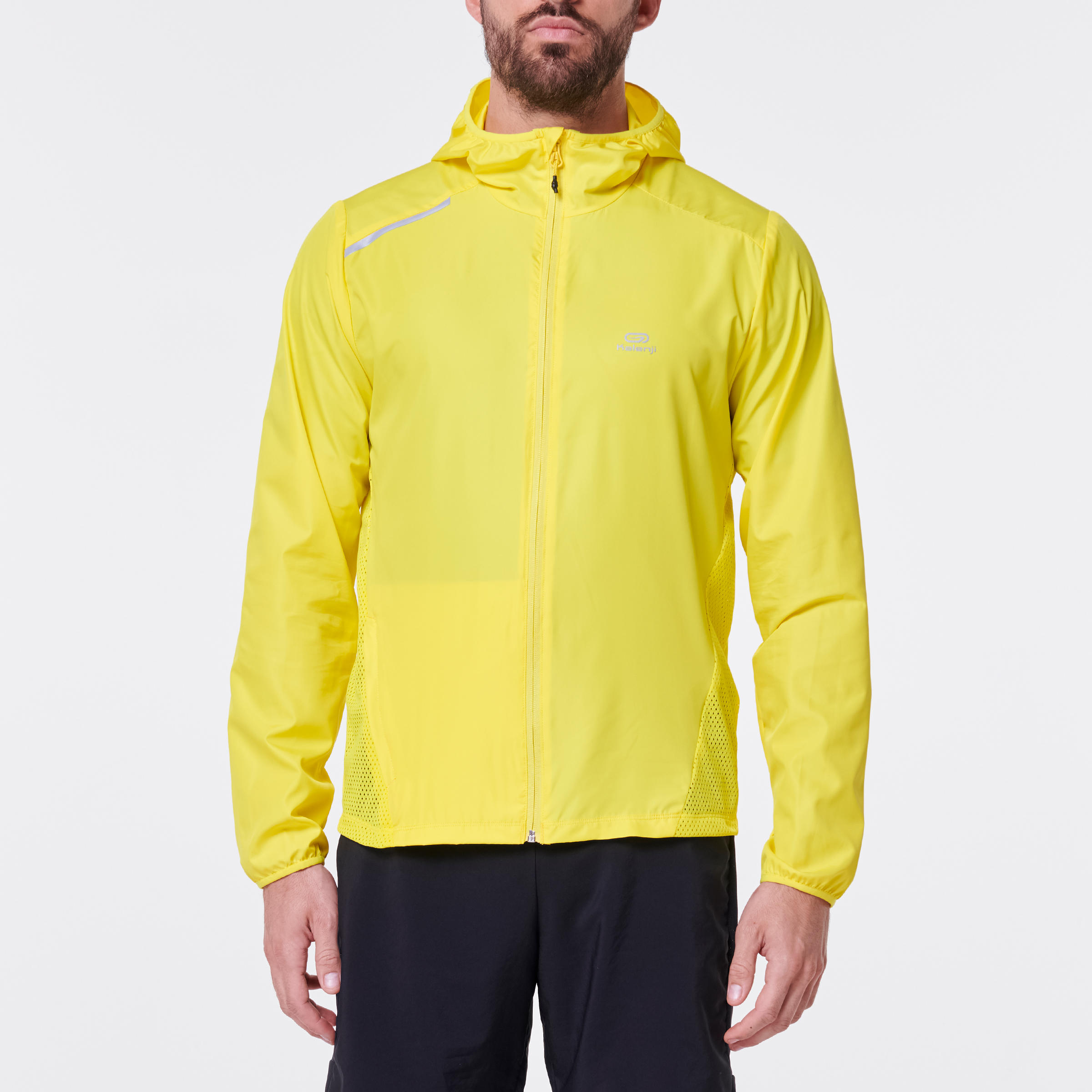 RUN WIND MEN'S RUNNING WINDPROOF JACKET - YELLOW 2/7