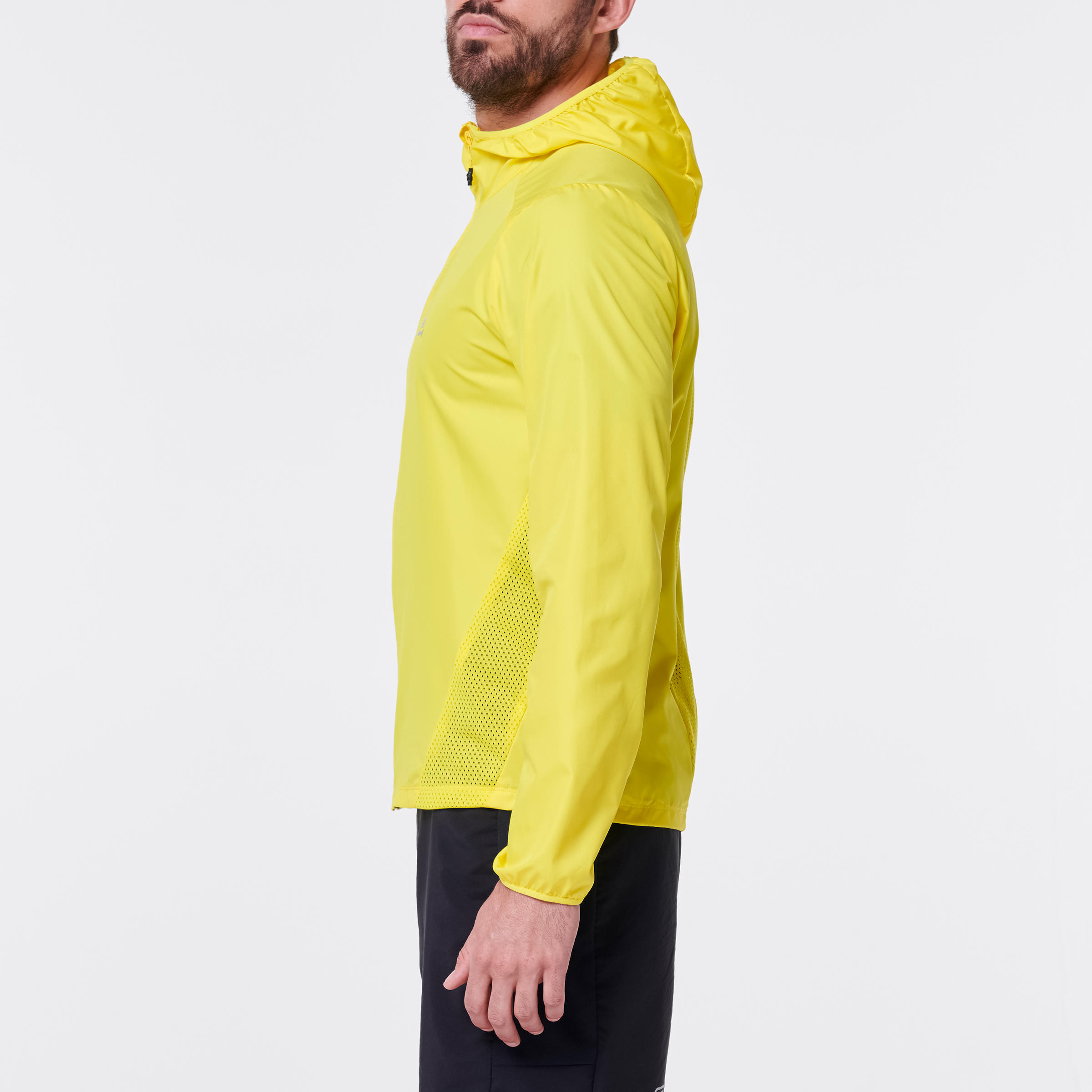 RUN WIND MEN'S RUNNING WINDPROOF JACKET - YELLOW 3/7