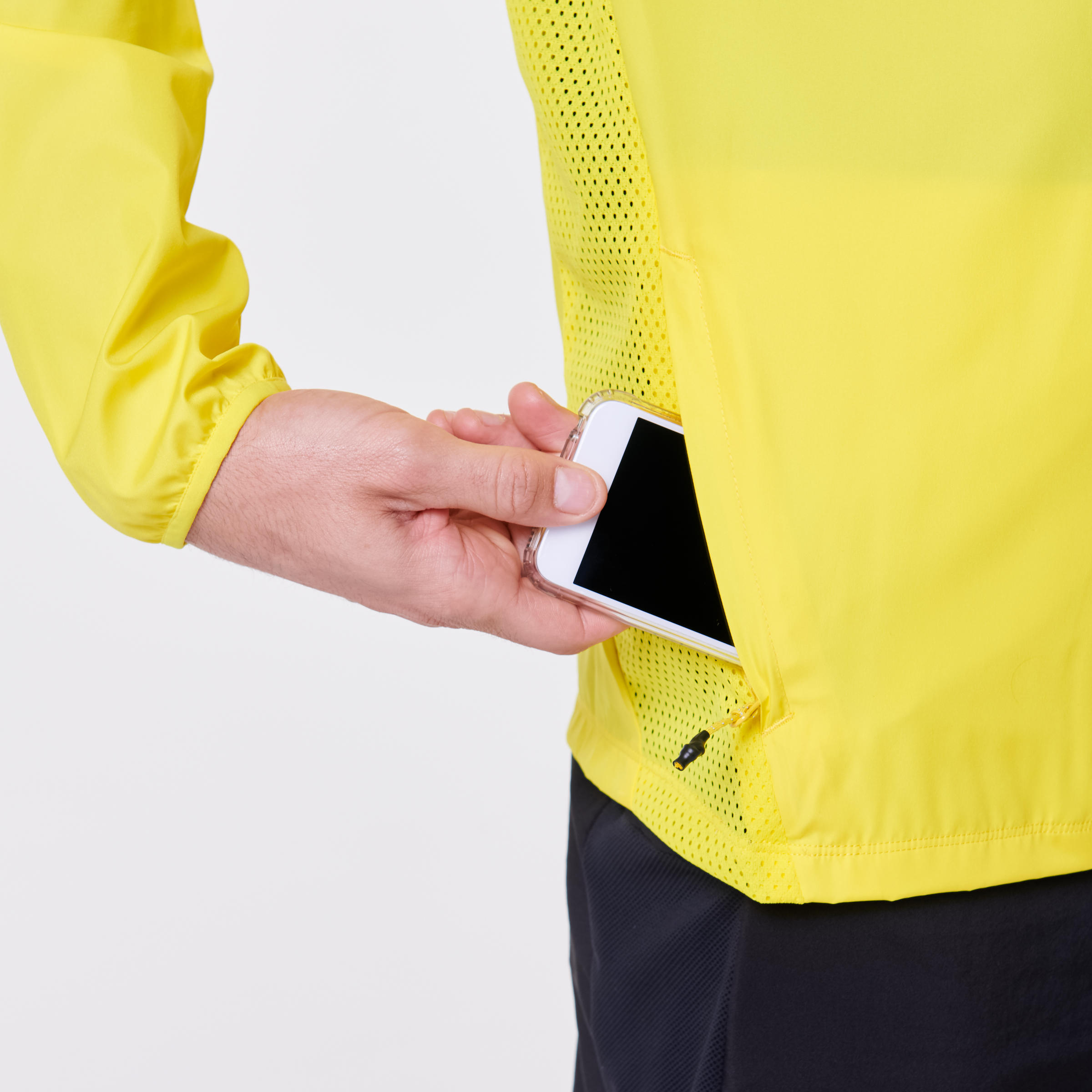 RUN WIND MEN'S RUNNING WINDPROOF JACKET - YELLOW 7/7
