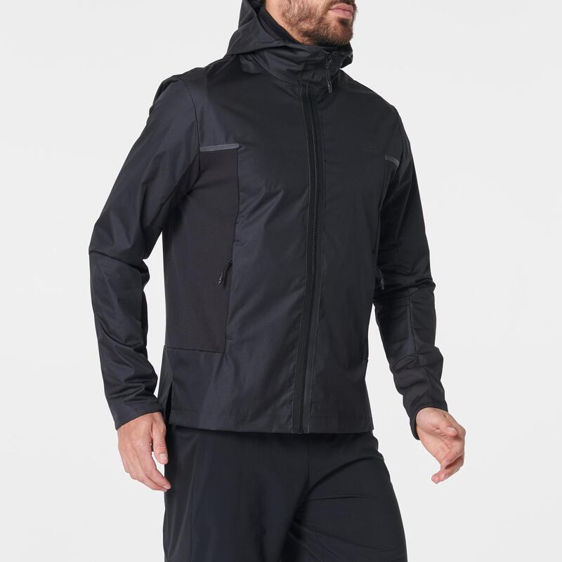 RUN RAIN BREATH men's running windproof and rainproof jacket black