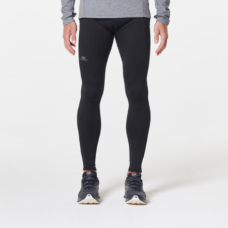 ТАЙТСЫ УТЕПЛЕННЫЕ ДЛЯ БЕГА МУЖСКИЕ RUN WARM ЧЕРНЫЕ