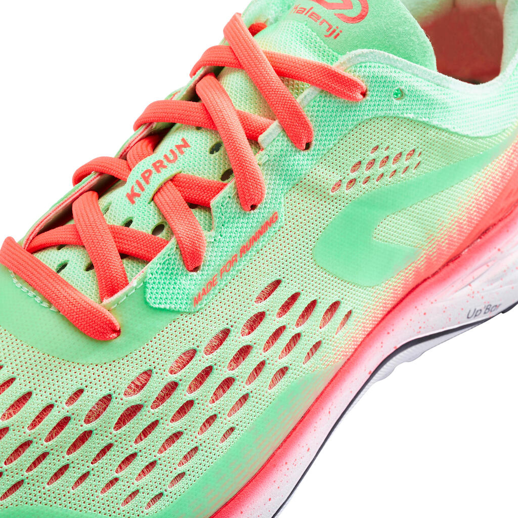 WOMEN'S RUNNING SHOES KIPRUN KD LIGHT - GREEN/CORAL