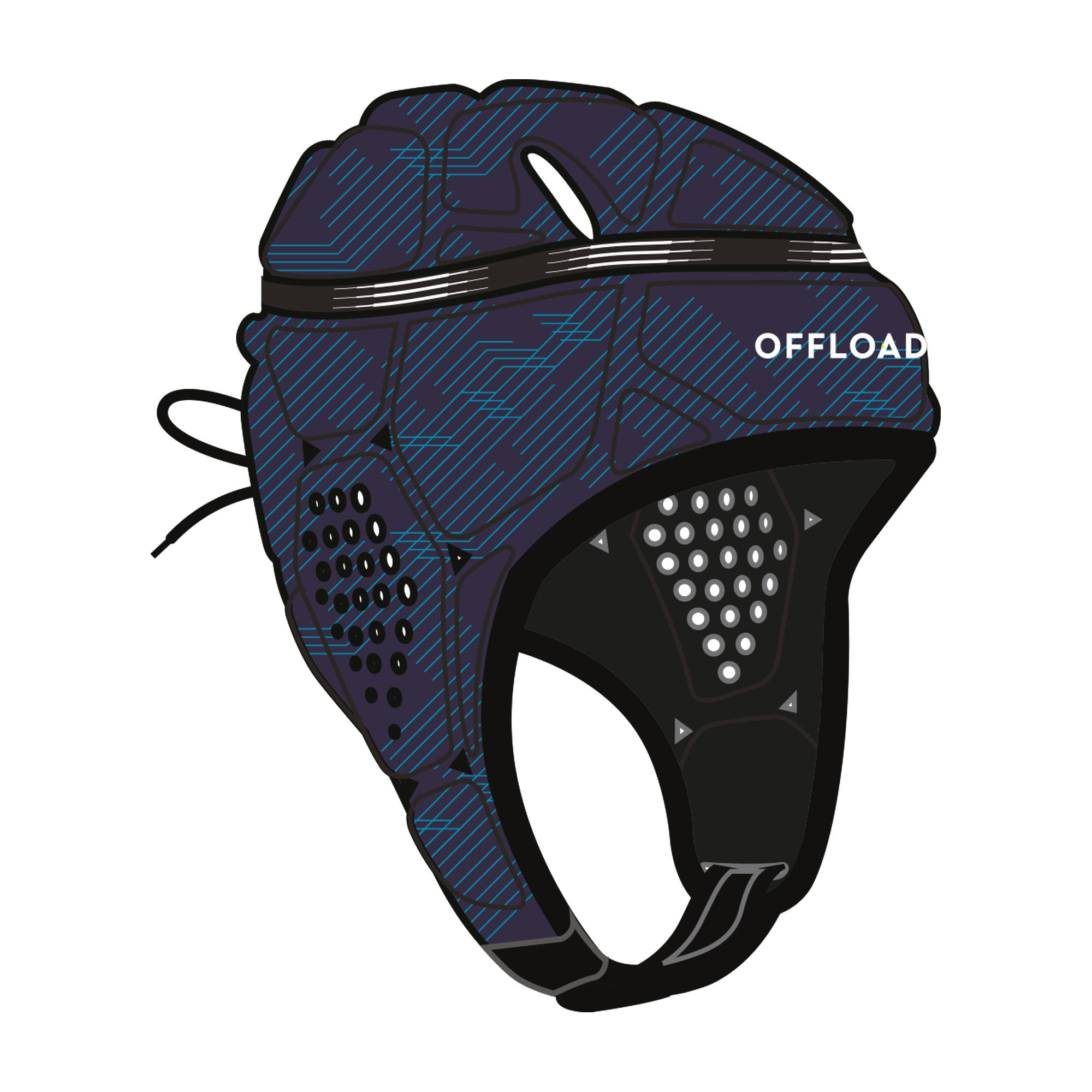 Kids'/Adult Rugby Head Guard R500 - Blue 11/12