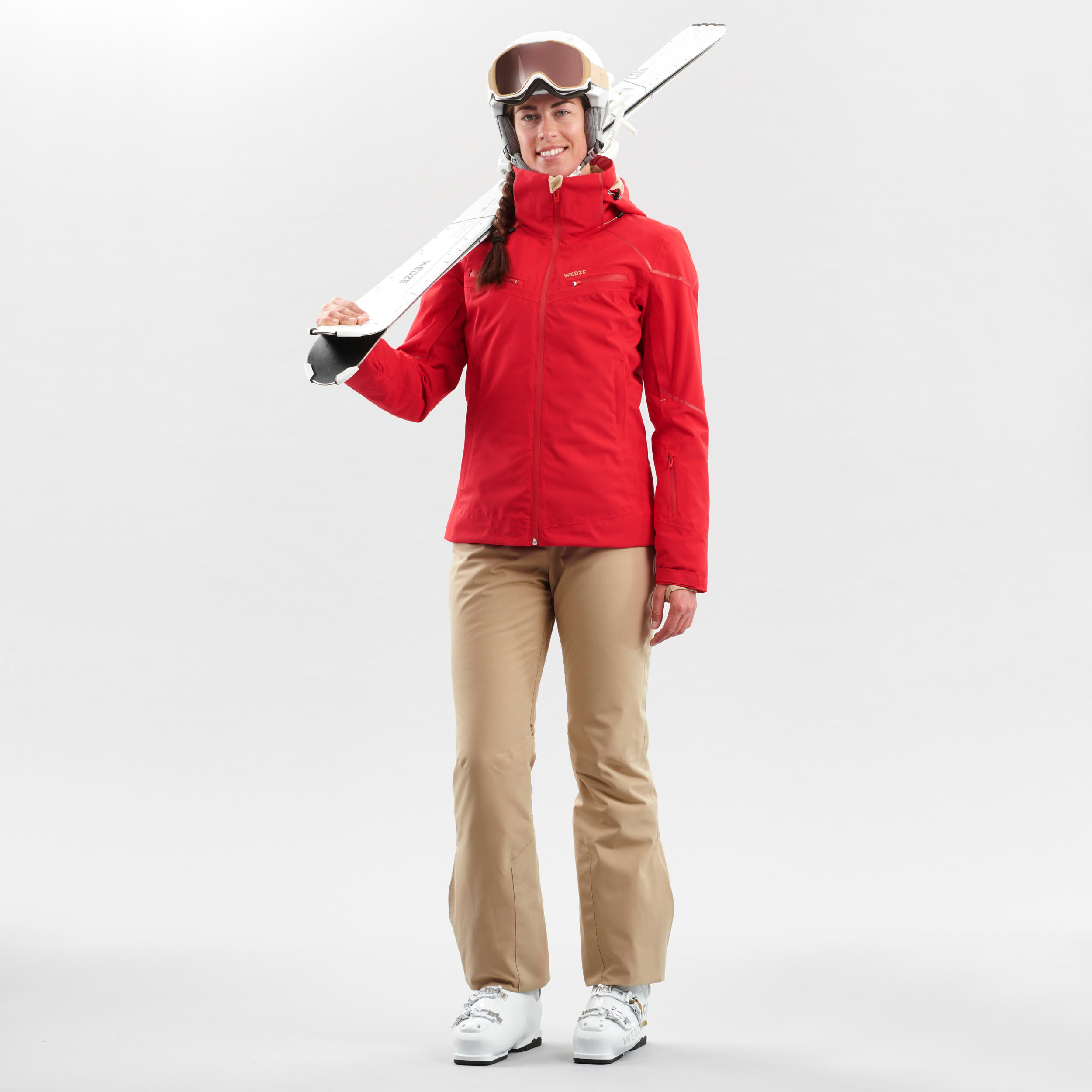Women's Downhill Ski Jacket - Red 2/15