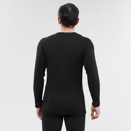 Atasan Baselayer Ski Pria BL 100 - Hitam