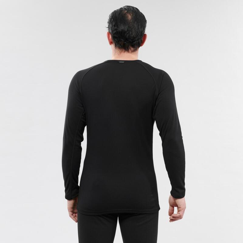 Men's Base Layer Ski Top 100 - Black