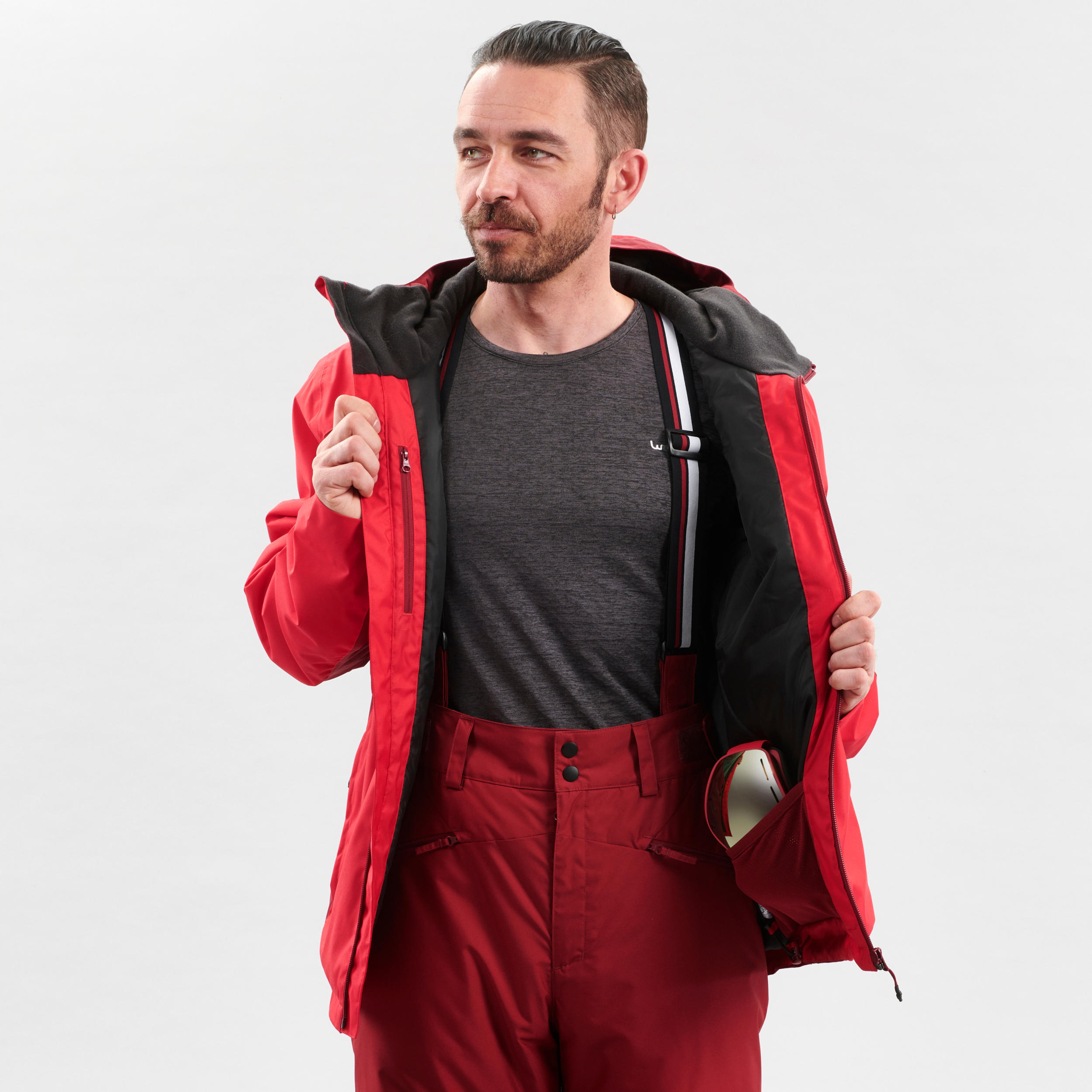 Men's D-Ski Jacket - Red and Maroon 6/9