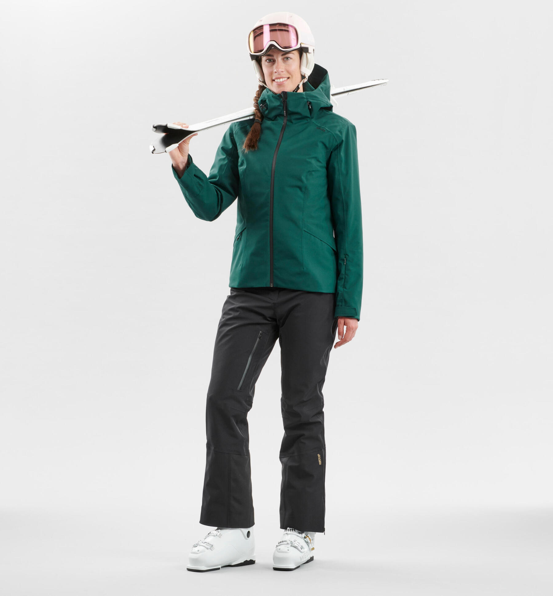 Downhill skiing jacket and pants
