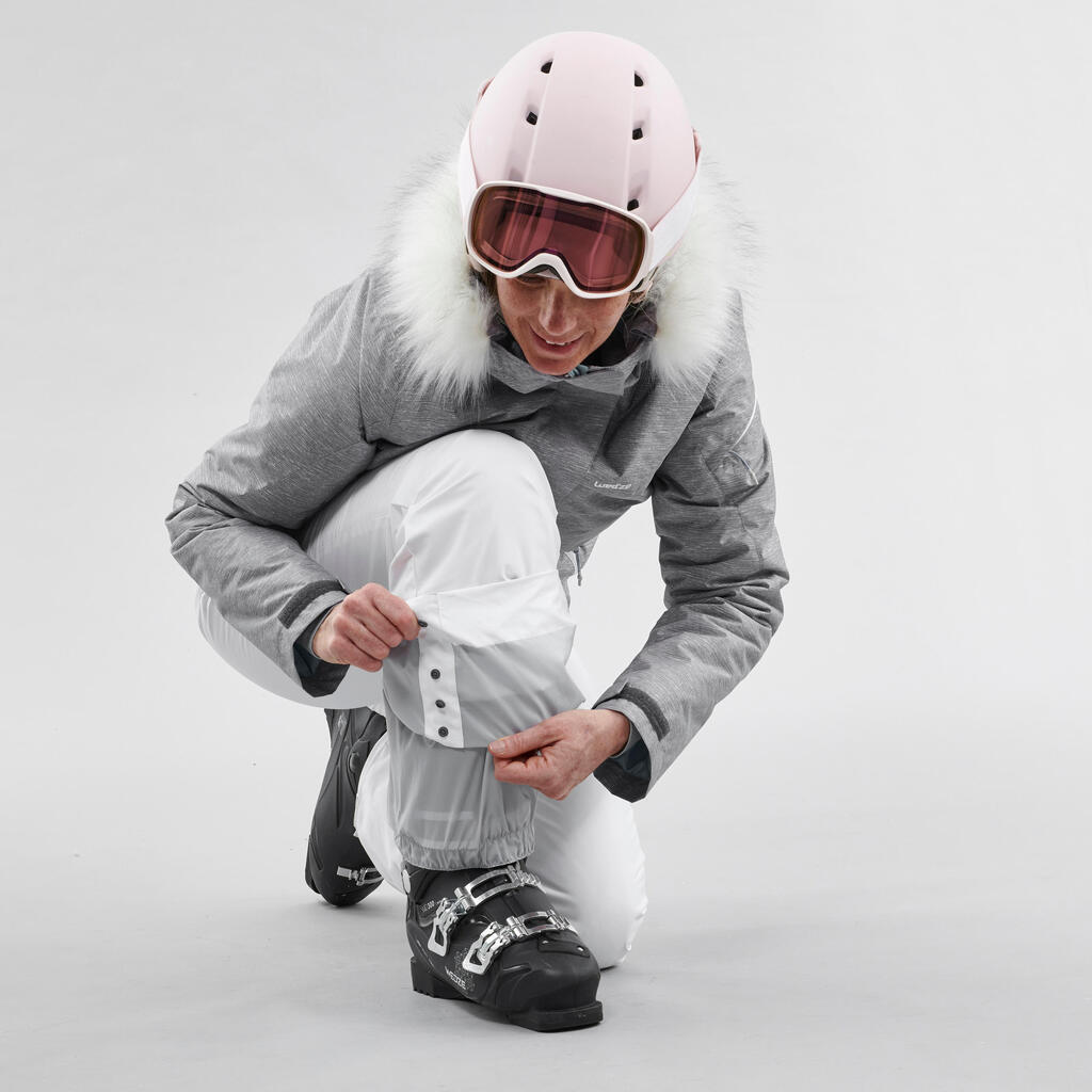 Skihose Damen Piste warm - 180 weiss 