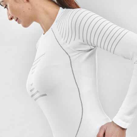 Women's Warm, Comfortable Seamless Thermal Skiing Base Layer Top BL900 - White