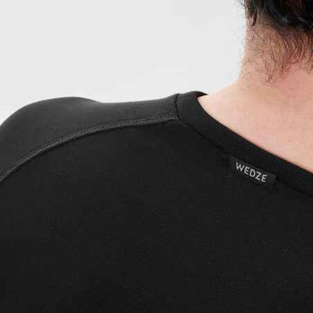 חולצת תרמית לסקי דגם 100 לגברים - שחור