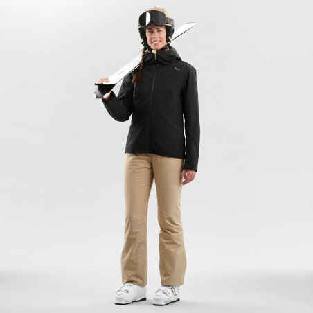 Chaqueta de esquí y nieve impermeable Mujer Wedze Ski-P 500  negro