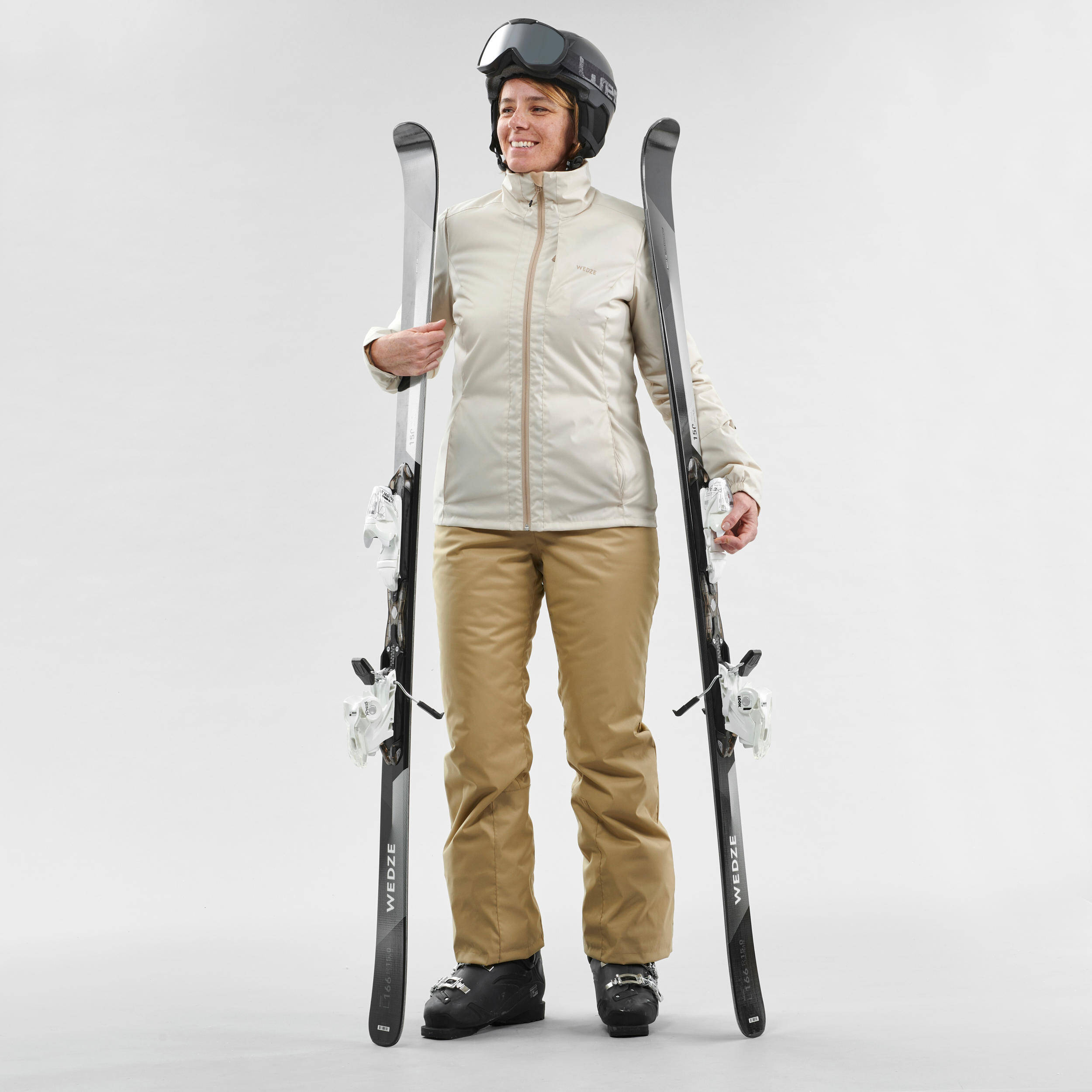 Women Winter Jacket for Skiing - Beige 0°C -  2