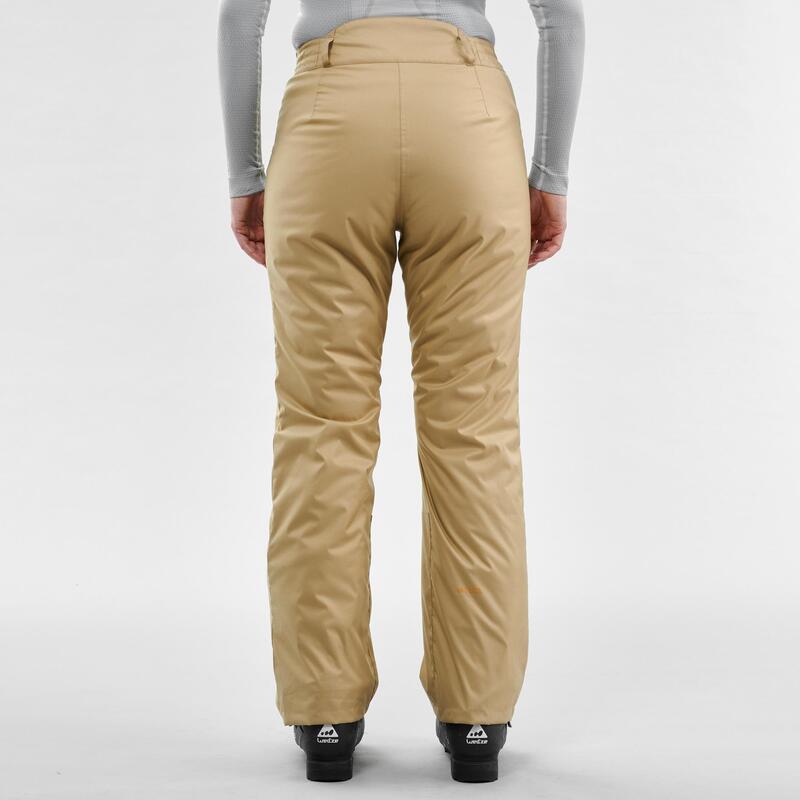 Pantaloni sci donna 100 beige