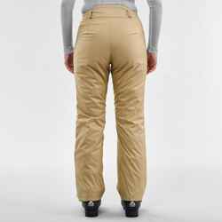 WOMEN’S WARM SKI TROUSERS 100 - BEIGE