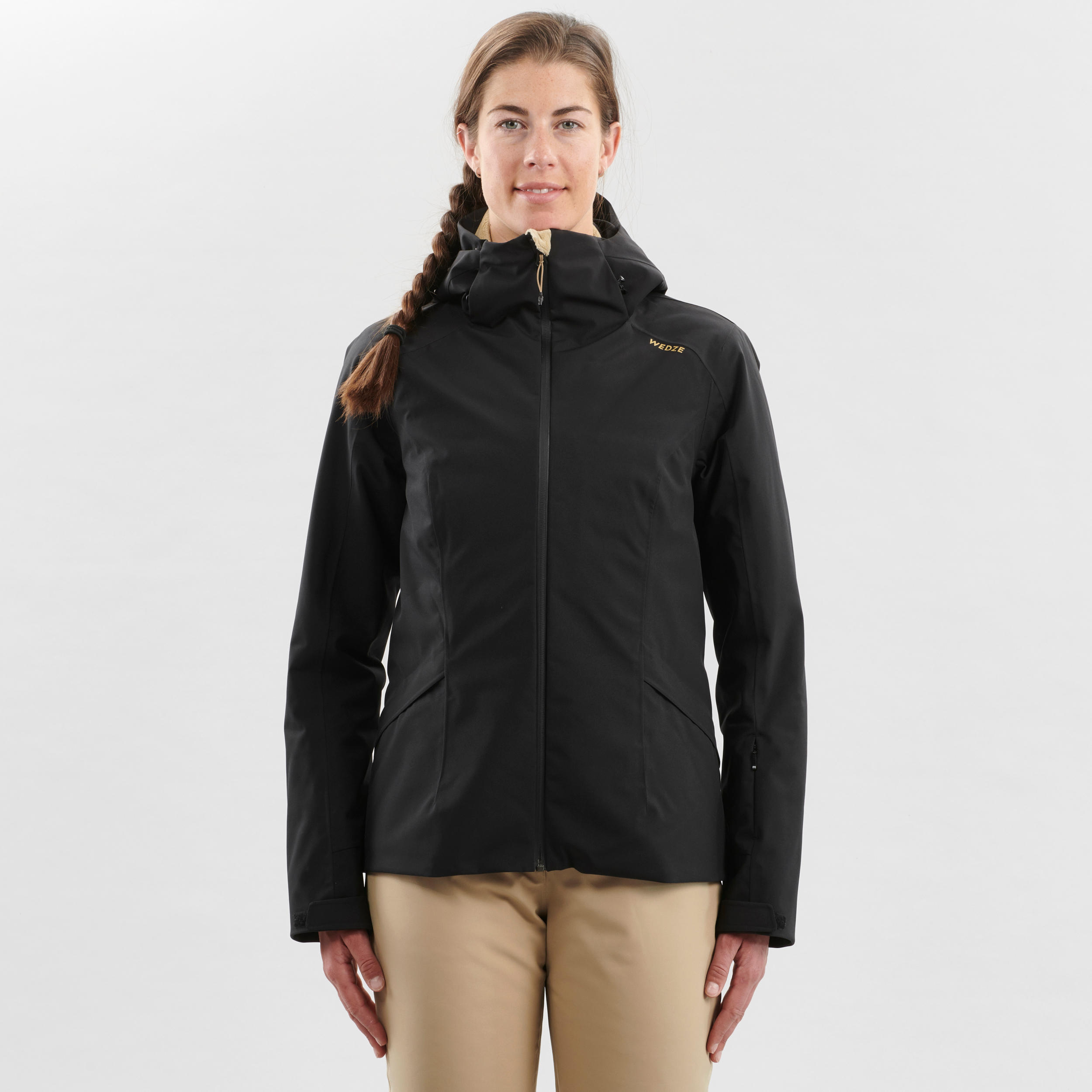 Women's Down Ski Jacket - 500 Warm Black - WEDZE