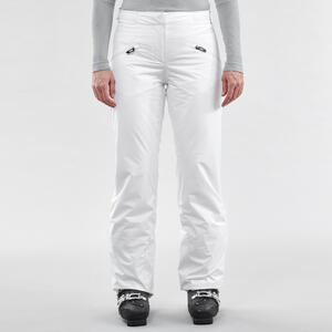 Pantalón de esquí y nieve impermeable Mujer Wedze 180 blanco