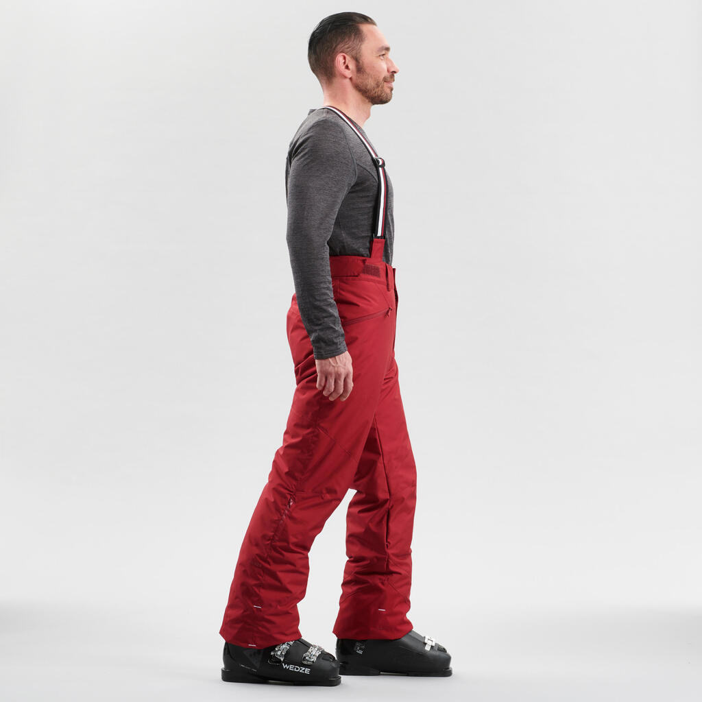 MEN'S DOWNHILL SKI TROUSERS 180 - BURGUNDY